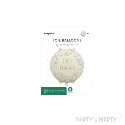 xx balon foliowy pastylka oh baby 35x35 cm mix