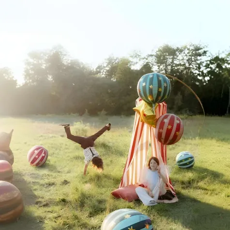 xx balon foliowy pilka w gwiazdki 75 cm zielony