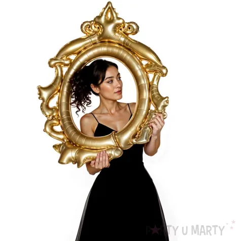 xx balon foliowy ramka 78x95 cm zloty