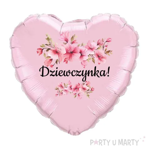 xx balon foliowy rozowy dziewczynka kwiat jabloni