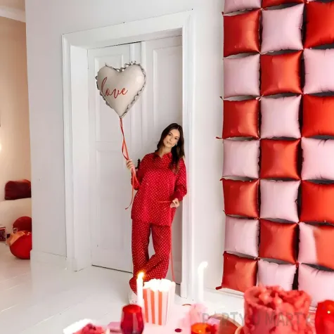 xx balon foliowy serce 91x85cm mix