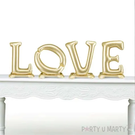 xx balon foliowy stojacy napis love 350x114 cm zloty