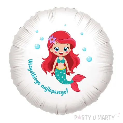 xx balon foliowy syrenka wszystkiego najlepszego
