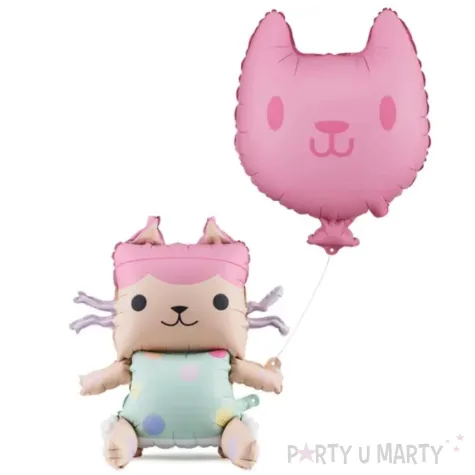 xx balon foliowy tekturz tko z kotkiem 43x46 cm i 35x37 cm mix 1 op 2 szt