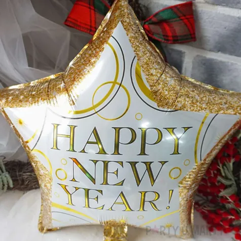 xx balon gwiazda happy new year