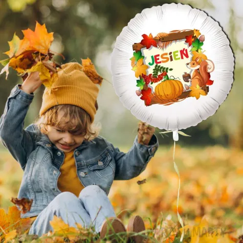 xx balon jesien dynia i jarzebina
