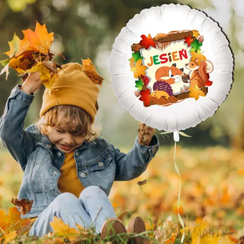 xx balon jesien i zwierzatka