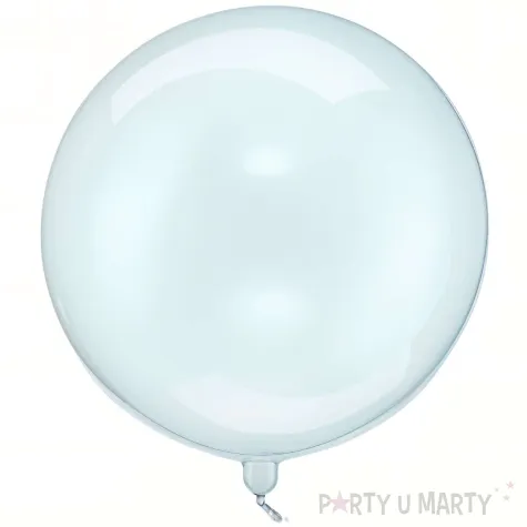 xx balon kula 40cm transparentny niebieski