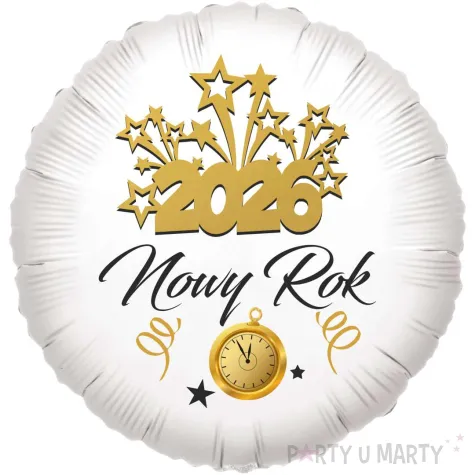 xx balon nowy rok 2026 bialy