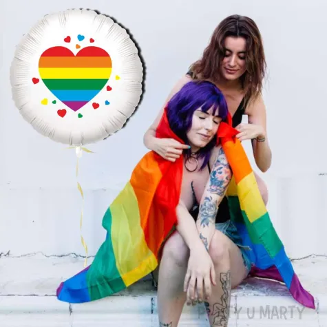 xx balon serce teczowe lgbt