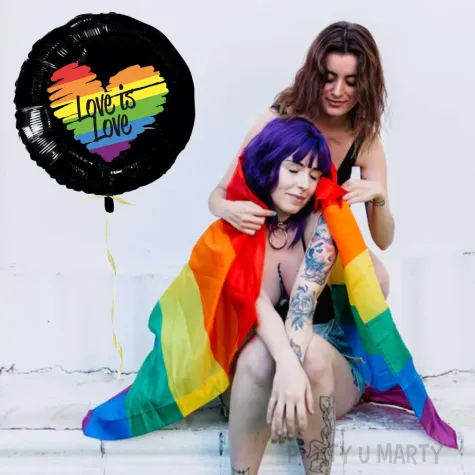 xx balon serce teczowe love is love