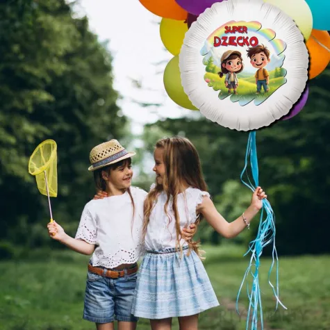 xx balon super dzieciak bialy okragly