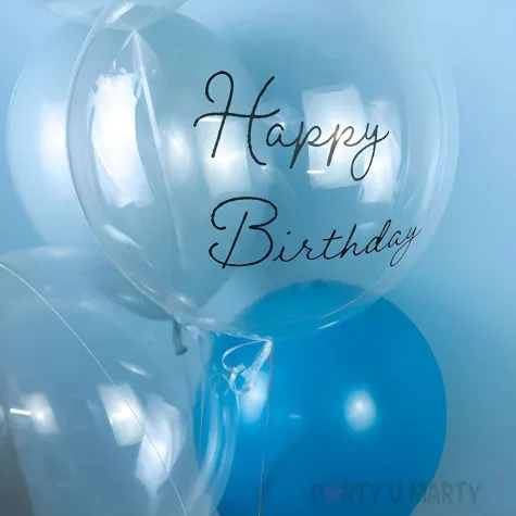 xx balon takara bubble balloon happy birthday kaligrafowane 330 mm 10 szt