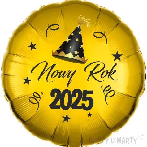 xx balon zloty nowy rok 2025