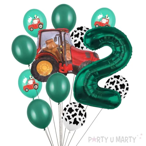xx balony 2 urodziny czerwony traktor