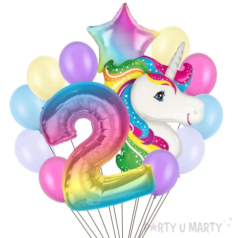 xx balony 2 urodziny jednorozec