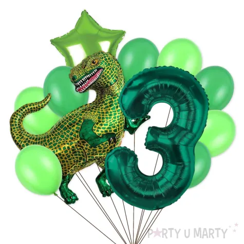 xx balony 3 urodziny dinozaur