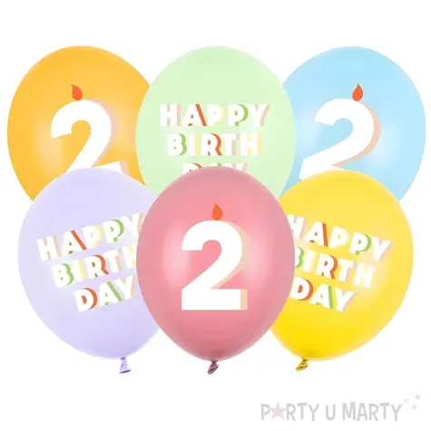 xx balony 30 cm 2 mix 1 op 6 szt