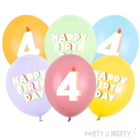 xx balony 30 cm 4 mix 1 op 6 szt