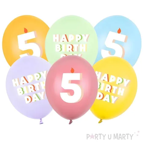 xx balony 30 cm 5 mix 1 op 6 szt