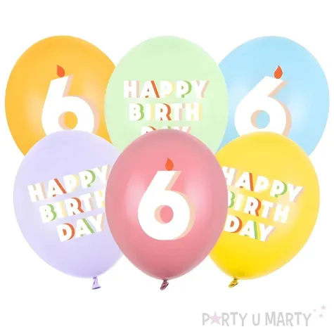 xx balony 30 cm 6 mix 1 op 6 szt