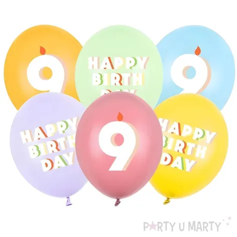 xx balony 30 cm 9 mix 1 op 6 szt