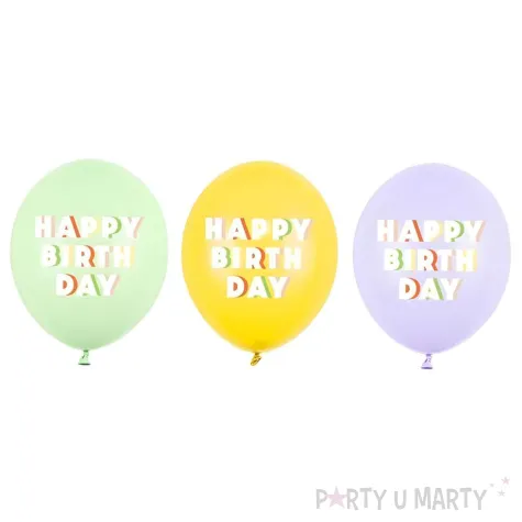 xx balony 30 cm happy birthday mix 1 op 50 szt