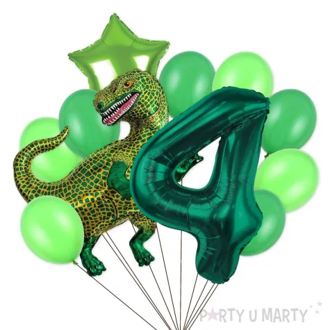 xx balony 4 urodziny dinozaur