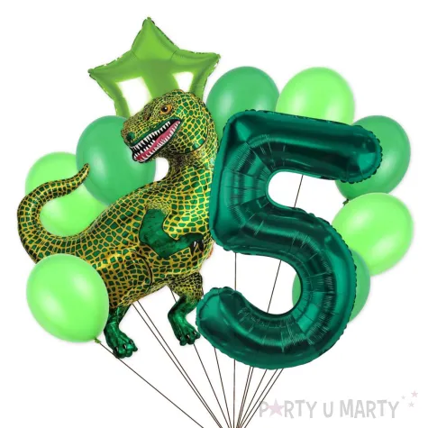xx balony 5 urodziny dinozaur