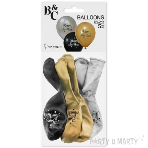 xx balony beauty charm happy new year 12 5 szt