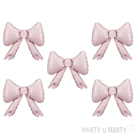 xx balony foliowe do girland kokardy 25 5 x 25 cm pudrowy roz 1 op 5 szt