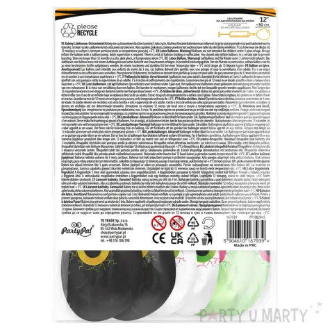 xx balony halloween oczy 12cali 6 szt zestaw