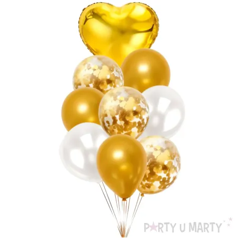 xx balony lateksowe 9 szt zloty mix