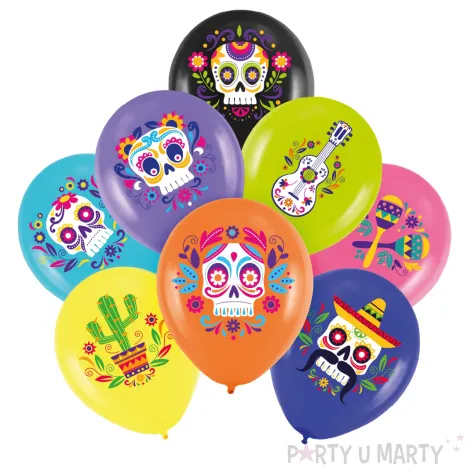 xx balony meksykanskie halloween 12 cali 8 szt
