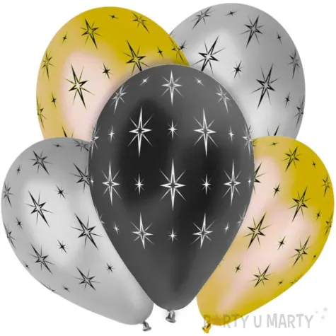 xx balony premium blyszczace gwiazdy metaliczne 12 5 szt