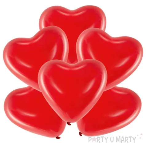 xx balony serca czerwone 12 cali 6 szt