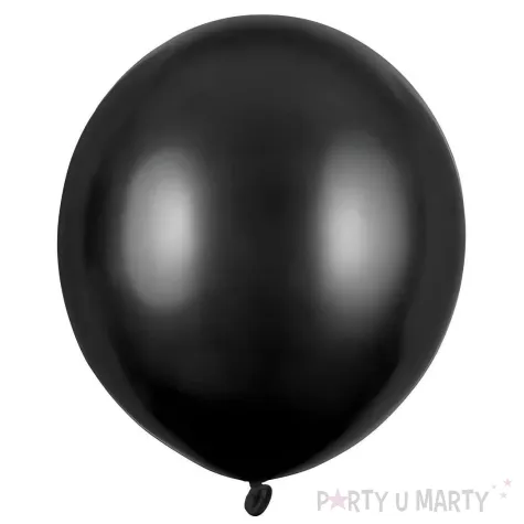 xx balony strong 43cm metallic black 1 op 25 szt