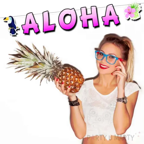 xx baner aloha z tukanem rozowa