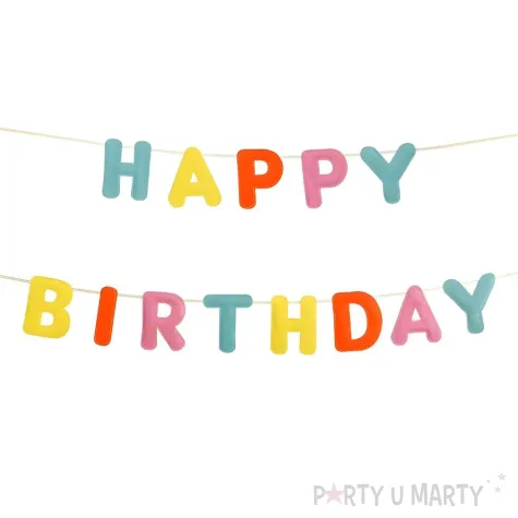 xx baner filcowy happy birthday mix 3m