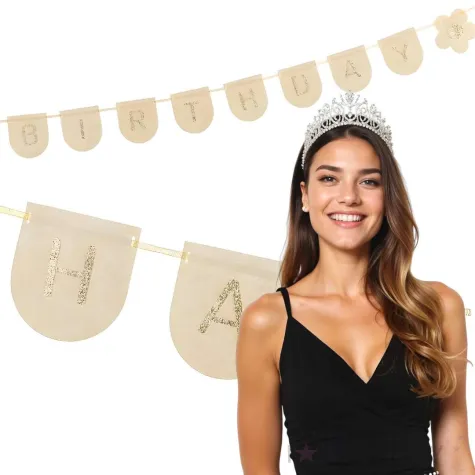 xx baner filcowy happy birthday rozowy 3m