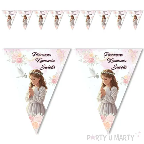xx baner flagi komunia dziewczynka w albie x6