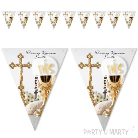 xx baner flagi komunia kielich z hostia