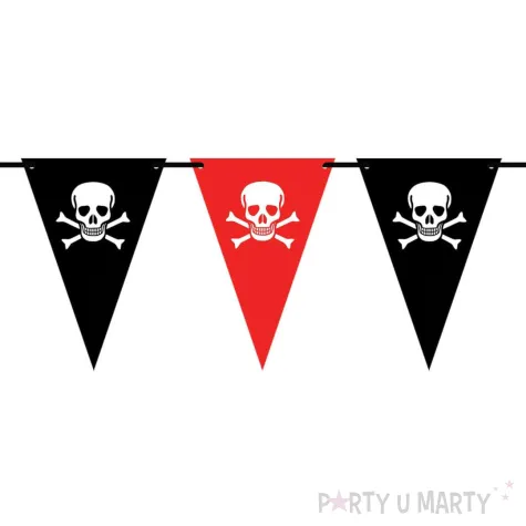 xx baner flagi pirat 500 cm 14 szt