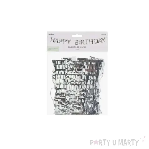 xx baner happy birthday 2 2m srebrny