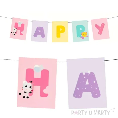 xx baner happy birthday koci domek gabi 180 x 15 cm mix