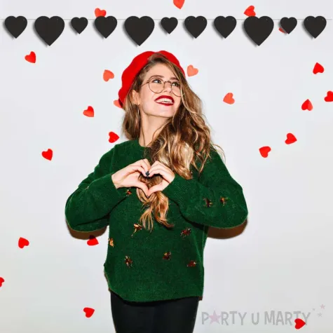 xx baner serca czarne