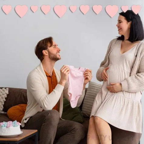 xx baner serca rozowy pastel baby girl