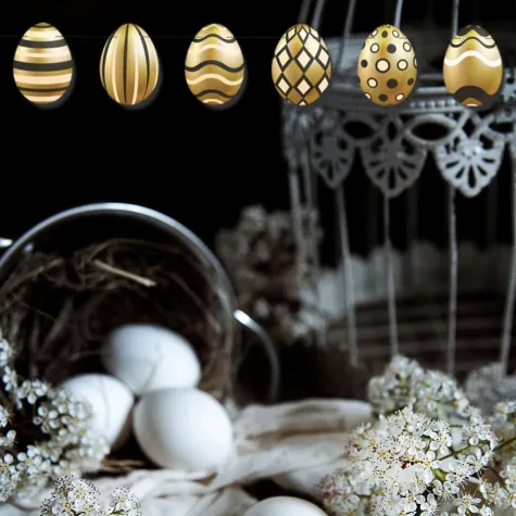 xx baner wielkanoc pisanki glamour x9 dl 180 cm