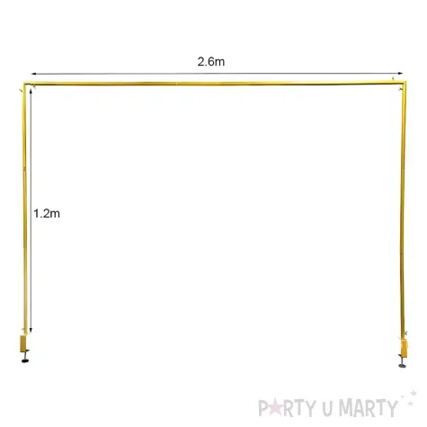 xx bas stelaz poziomy zloty przykrecany do stolu 260x100cm