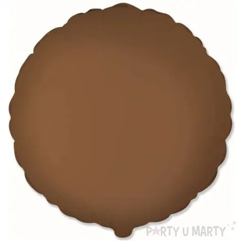 xx bfk balon foliowy 18 fx okragly matowy choco brown